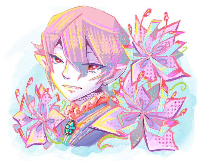 Flower vampire - techniques mixtes