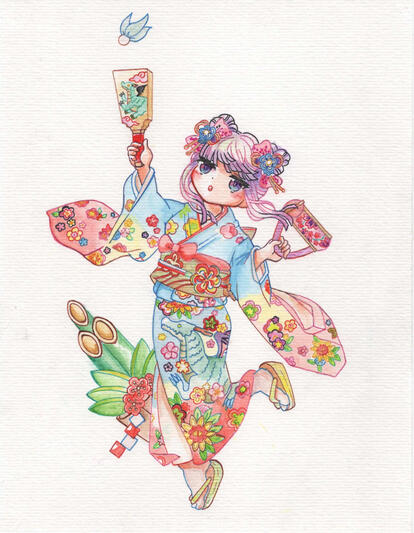 L'année du dragon - aquarelles